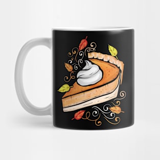 Pumpkin Pie With Cream On Thanksgiving Mug